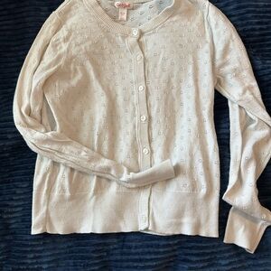 Cat & Jack Women's cream Cardigan Sweater